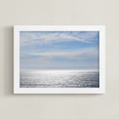 "Sea and Sky" - Art Print in Sky blue by NSMARK - Framed