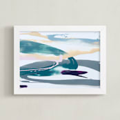 "Divine Antics" - Art Print in Green by Misty Hughes - Framed