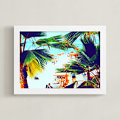 "A Vibrant Hope For The Unknown" - Art Print in Turquoise Sea by Summer Strauch - Framed