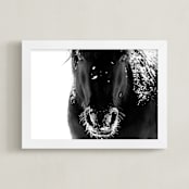 "Frost Bite" - Art Print in Black and White by Leslie Le Coq - Framed