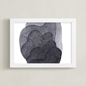 "Gray Composite" - Art Print in dove gray by Kelly Witmer - Framed