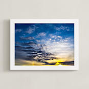 "Last rays" - Art Print in sunny yellow  by NSMARK - Framed