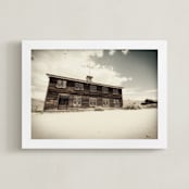 "Buildings of Bodie, CA :: III" - Art Print in Pewter by Kellie Medivitz - Framed