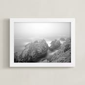 "Foggy Day in Point Lobos-2" - Art Print in B&W by NSMARK - Framed