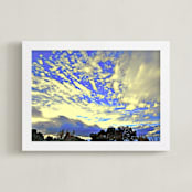 "Gilded Clouds" - Art Print in Gold by NSMARK - Framed