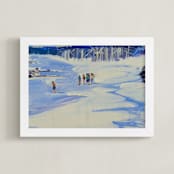 "American Idyll, Malibu " - Art Print in Buttery Yellow by Annie Seaton - Framed
