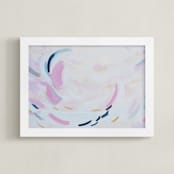 "On the Bright Side " - Art Print in Pink Pop by Colleen Ehrlich - Framed