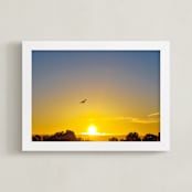 "In the rays of sun" - Art Print in Sunny yellow by NSMARK - Framed