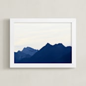 "Blue Mountain No.1" - Art Print in Dark Blue by lulu and isabelle - Framed