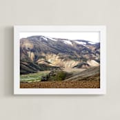 "Brennistein1" - Art Print in moss green by Miranda Mol - Framed