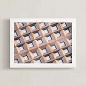 "Urban Palette - Muted Lines" - Art Print in nude by lulu and isabelle - Framed