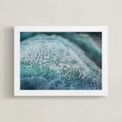 "Immersed Again" - Art Print in Stormy by Debi Perkins - Framed