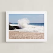 "Glitter Bomb" - Art Print in teal by Ann Hudec - Framed
