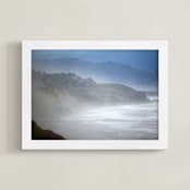 "Foggy Pacific" - Art Print in Foggy blue by NSMARK - Framed