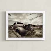 "Cars of Bodie, CA :: II" - Art Print in Pewter by Kellie Medivitz - Framed