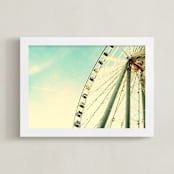 "Dizzy" - Art Print in aqua by Courtney Crane - Framed