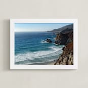 "Big Sur North Coast" - Art Print in clear sea blue green by Sea and Sky - Framed