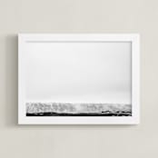 "Horizon In Gray" - Art Print in Gray Skies by Jenni Kupelian - Framed
