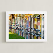 "Waiting for Snow" - Art Print in Fall Gold by Sea and Sky - Framed