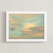 "Peaceful Presence" - Art Print in sea foam green by Debra Butler - Framed