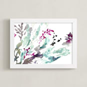 "Upon Waking" - Art Print in Verdigris by Mya Bessette - Framed