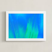 "Pattern in green-blue" - Art Print in Green-blue by NSMARK - Framed