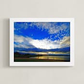 "Rays through clouds" - Art Print in Multi-colored by NSMARK - Framed