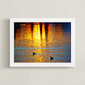 "In the gilded waters" - Art Print in Multi-colored by NSMARK - Framed