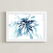 "Drenched" - Art Print in Pool Blue by Mya Bessette - Framed