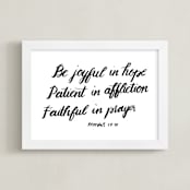 "Be joyful in hope" - Art Print in black by Ramoncita - aticnomar - Framed