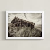 "Buildings of Bodie, CA :: II" - Art Print in Pewter by Kellie Medivitz - Framed