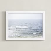 "Ocean Scene" - Art Print in Natural by Melinda Denison - Framed