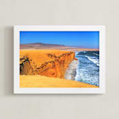 "Playa Roja" - Art Print in Golden Red by Belia Simm - Framed