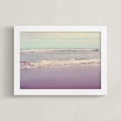 "Waves of Summer" - Art Print in Beach Pink by Gray Star Design - Framed