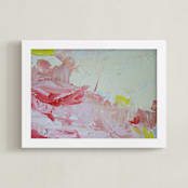 "New on the Horizon" - Art Print in Pink by Lisa Procter - Framed