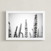 "Snow on top" - Art Print in Winter Grey by Johanna Phillips Huuva - Framed
