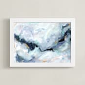 "Moody" - Art Print in Moody Blue by Melanie Severin - Framed