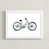 "Classic Ride" - Art Print in Mint by TM Stationery - Framed