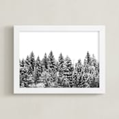 "Black Forest" - Art Print in Black and White by lulu and isabelle - Framed