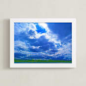 "Stormy clouds" - Art Print in Cloudy blue by NSMARK - Framed