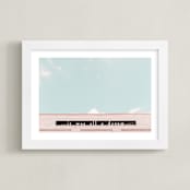 "It Was All A Dream" - Art Print in Sky Blue by Heather Loriece - Framed