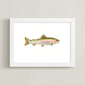 "On the Fly 1" - Art Print in Olive Green by Stacey Brod - Framed
