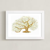 "Tree of Life, Audubon Park, New Orleans" - Art Print in Mossy Green by A Conger - Framed