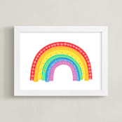 "Rad Rainbow" - Art Print in Rainbow by Jessie Steury - Framed