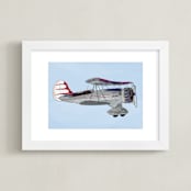 "Aviation Airplane 1" - Art Print in Winged Blue by Rebecca Marchese - Framed