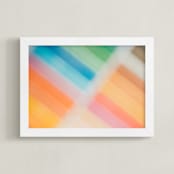 "Dreams of Summer" - Art Print in creamsicle orange by Helen Makadia - Framed