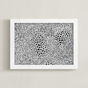 "Lichen No. 2" - Art Print in ink black by Janie Allen - Framed