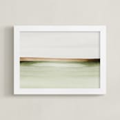 "Green Hillside" - Art Print in green by Little Valley Studio - Framed