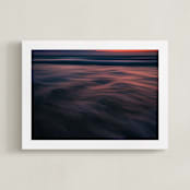 "The Uniqueness of Waves LIV" - Art Print in Stormy Sunset by Tal Paz-Fridman - Framed