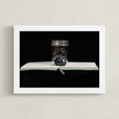 "J Is For Joy" - Art Print in Black and White by AMANDA LOMAX - Framed